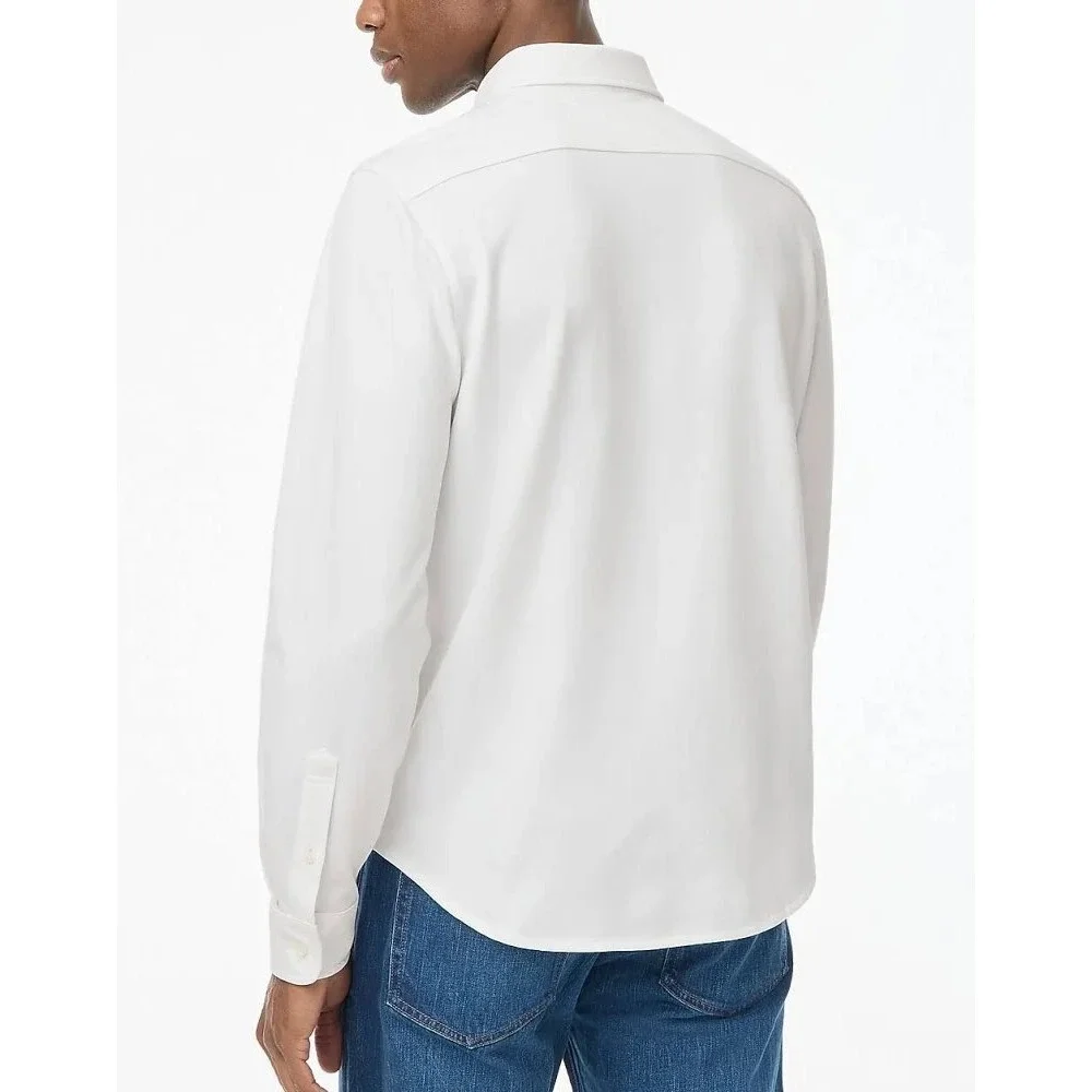 NWT‎ XXL J.Crew Men's Performance Knit Oxford Shirt White